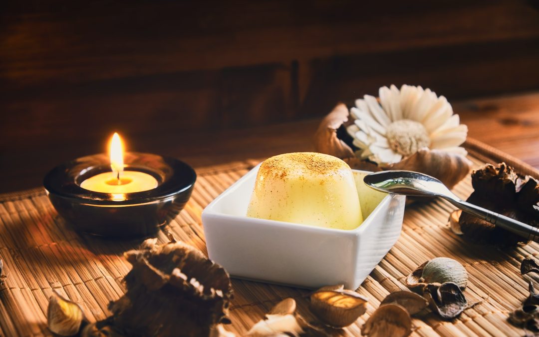 Pudding chomeur avec poire et cardamome